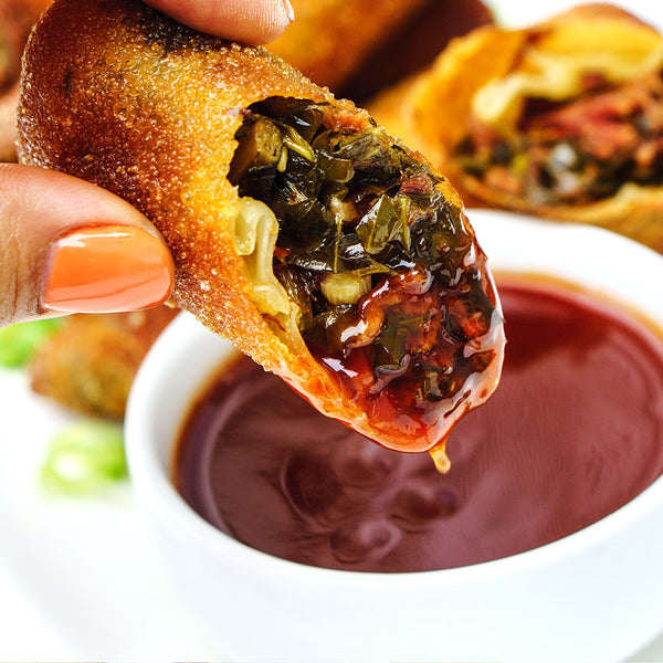 Smoked Turkey and Collard Green Eggrolls